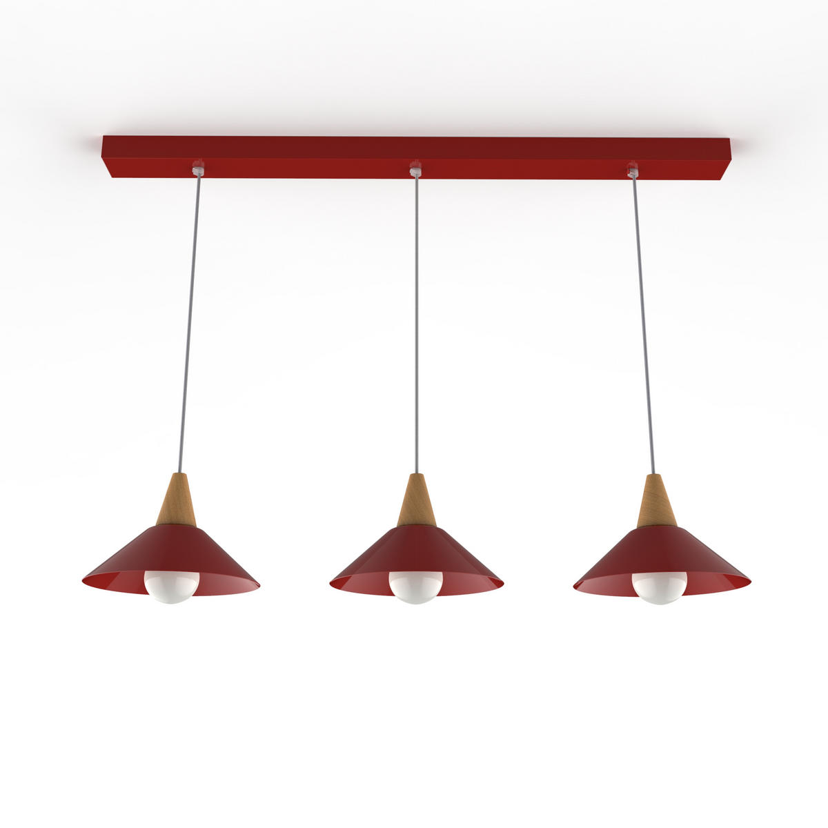 HÄNGELEUCHTE - Rot, Metall (25/100/16cm) - Lumicom