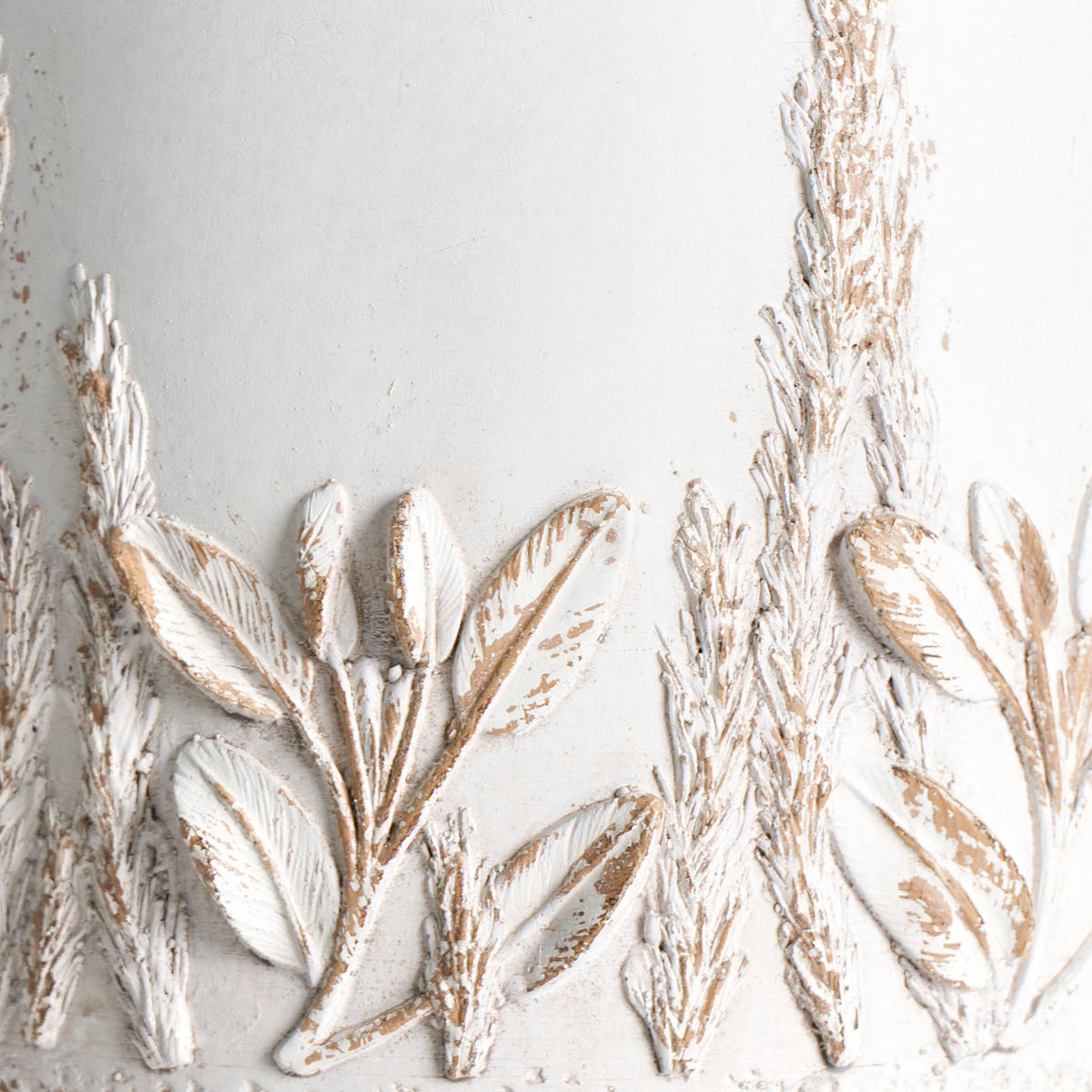 BLUMENTOPF Weiß Preweza - Beige/Creme, Naturmaterialien (43cm) - Beliani