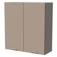 HÄNGESCHRANK Brerra W4/90 Grau / RAL 1019 graubeige Matt 90 / 32,5 / 96cm - Graubraun/Grau, Holz/Holzwerkstoff (90/96/32.5cm) - Feldmann-Wohnen