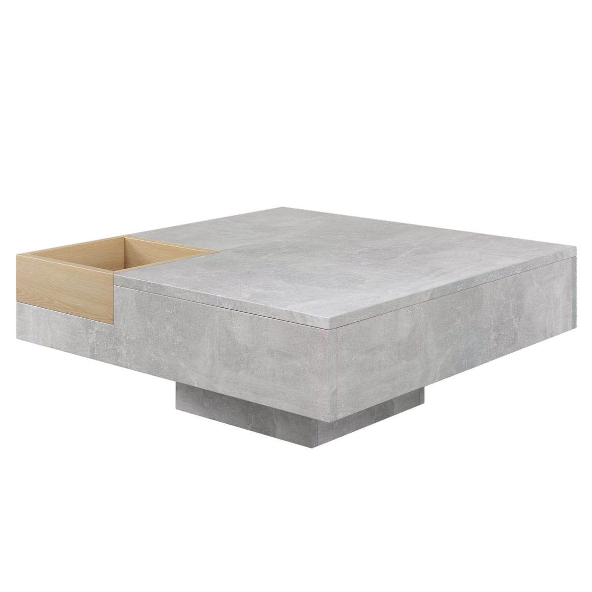 COUCHTISCH Betongrau Holzfarbe 72/72/30 cm - Grau, Holzwerkstoff (72/72/30cm) - PANGIVO