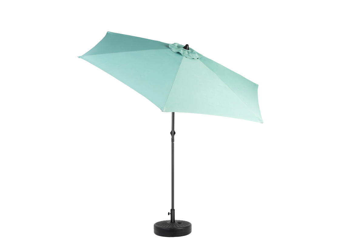 AMPELSCHIRM aus Stahl 295x295x245 cm in Weiß mit Handkurbel - Weiß, Metall (295/295cm) - Modfu