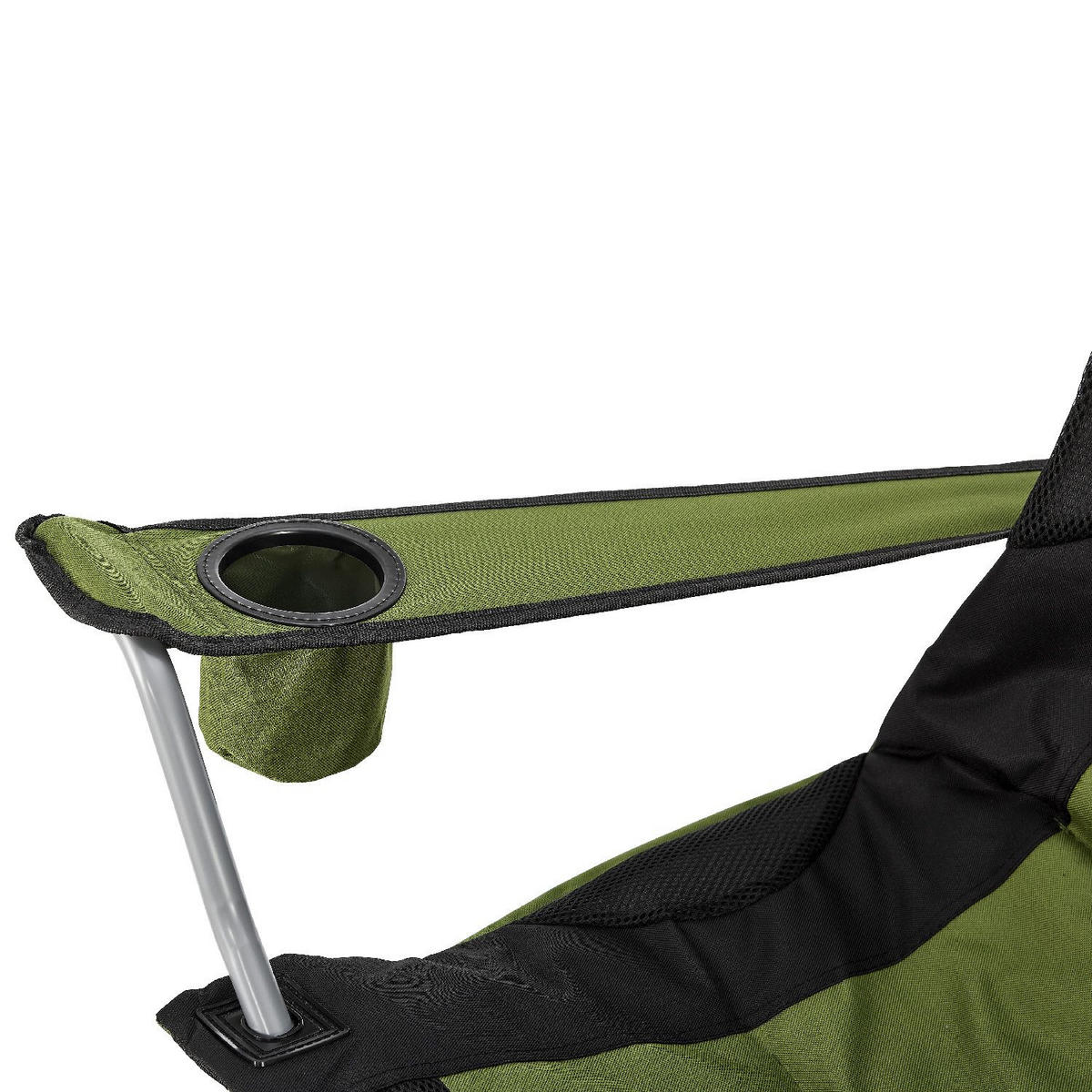 CAMPINGSTUHL Lido grün mit Flaschenhalterung & Tragetasche - Grün, Textil (62/102/62cm) - Juskys