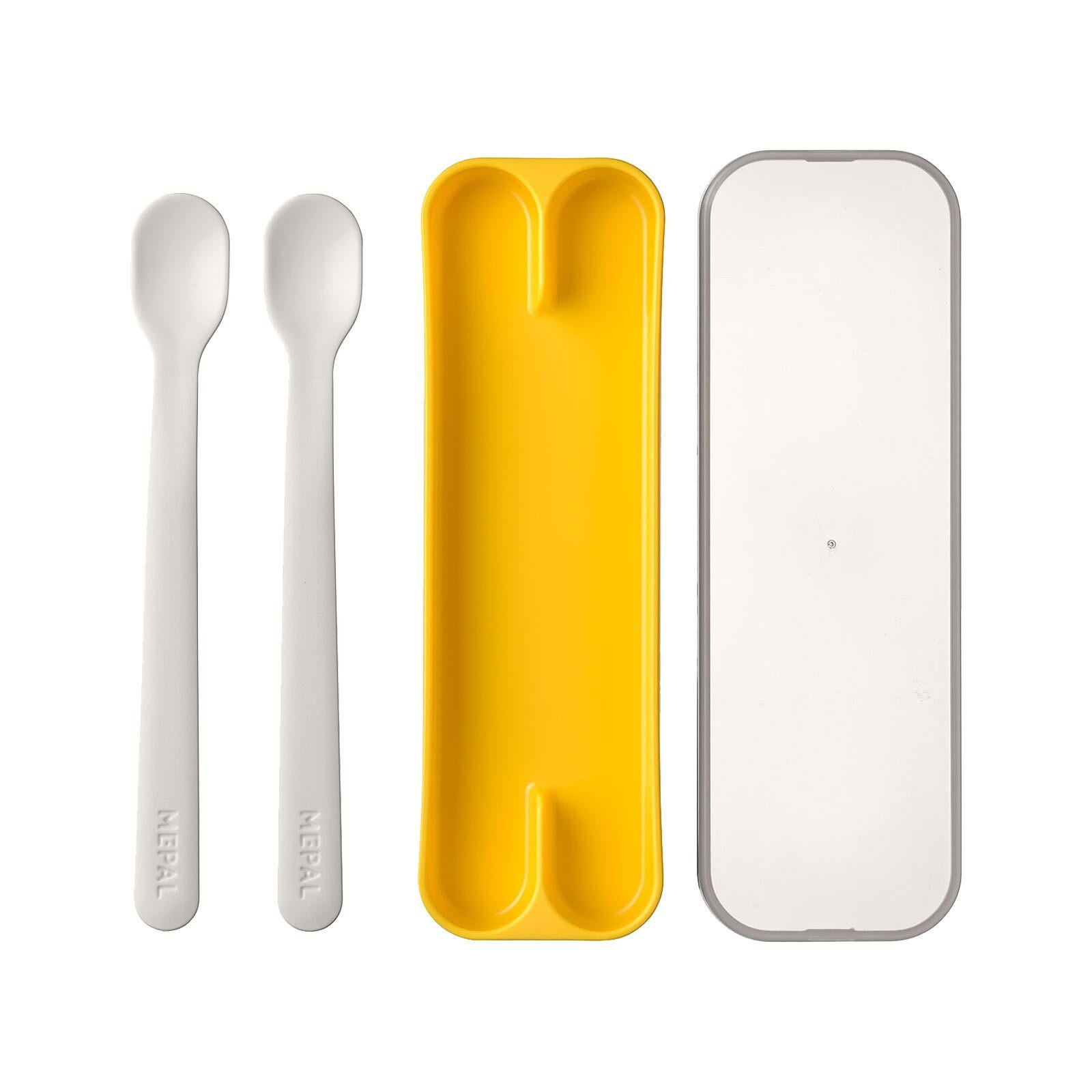 FÜTTERLÖFFEL Mio Yellow 2er Set - Gelb, Kunststoff - Mepal