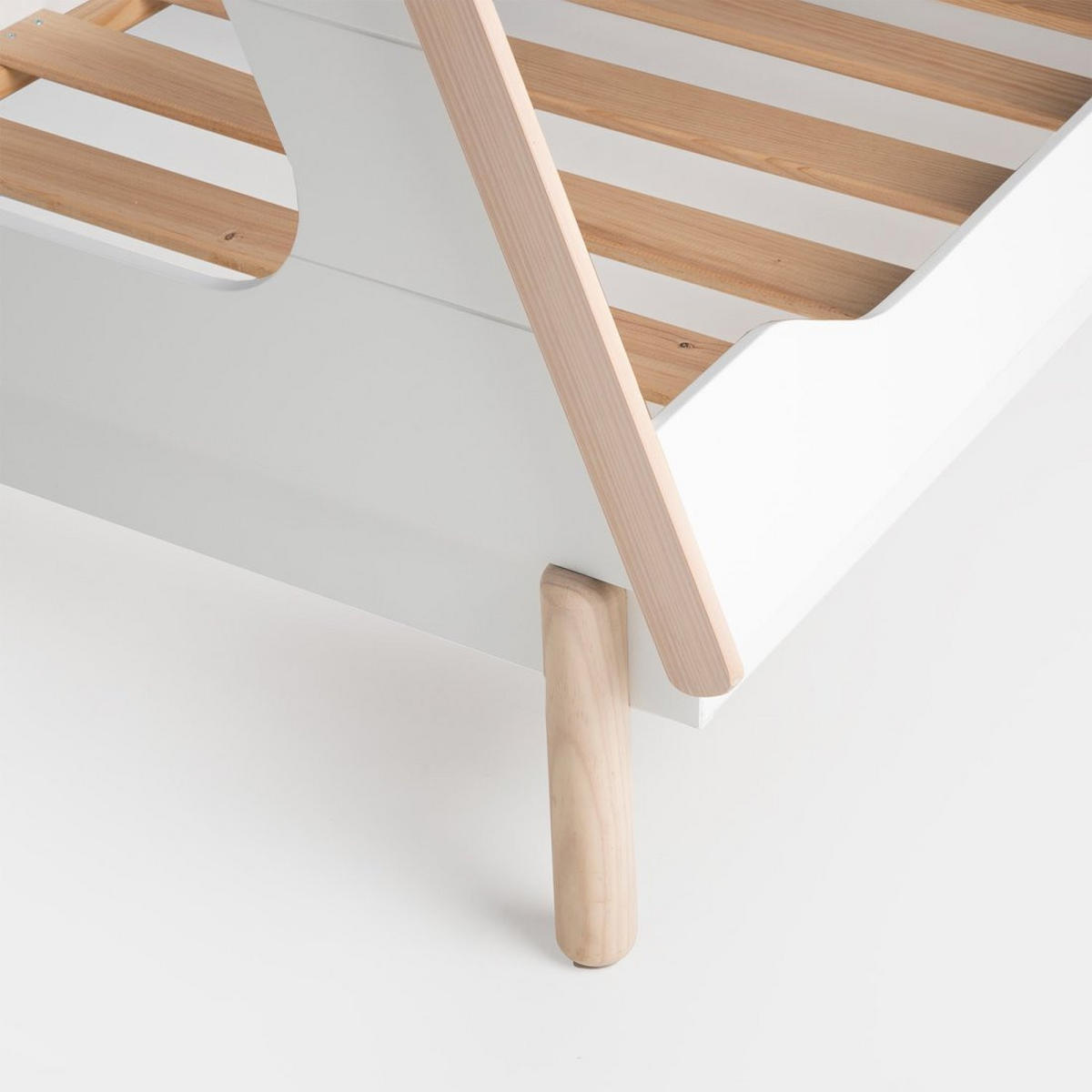 KINDERBETT Nuna Weiß 203 cm x 164 cm - Weiß, Holzwerkstoff