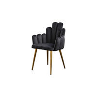 ESSZIMMERSTUHL FREJA Schwarz Velvet - Schwarz, Textil (59/86/55cm) - KAWOLA