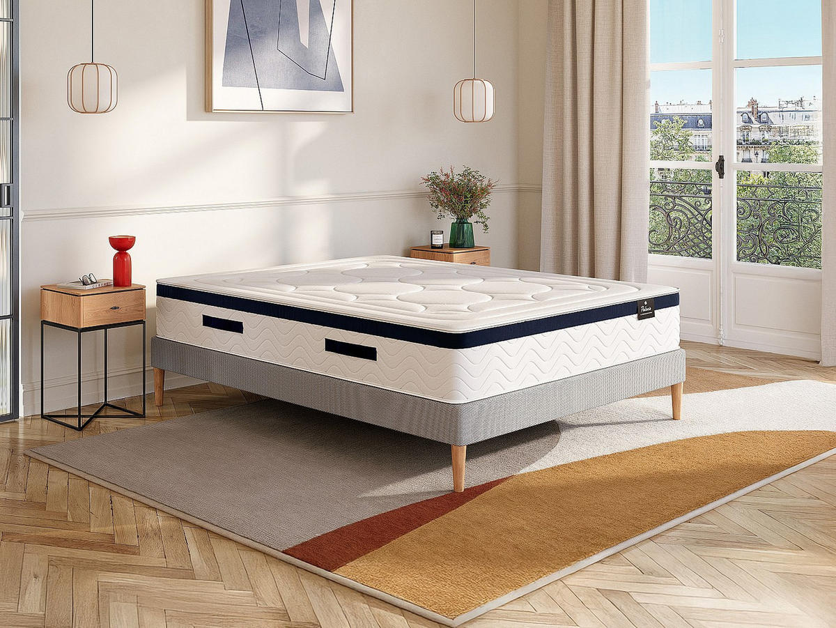 STANDARDMATRATZE - 2 Personen - Stoff - Weiß - - Weiß, Textil (140/190cm) - Vente-Unique