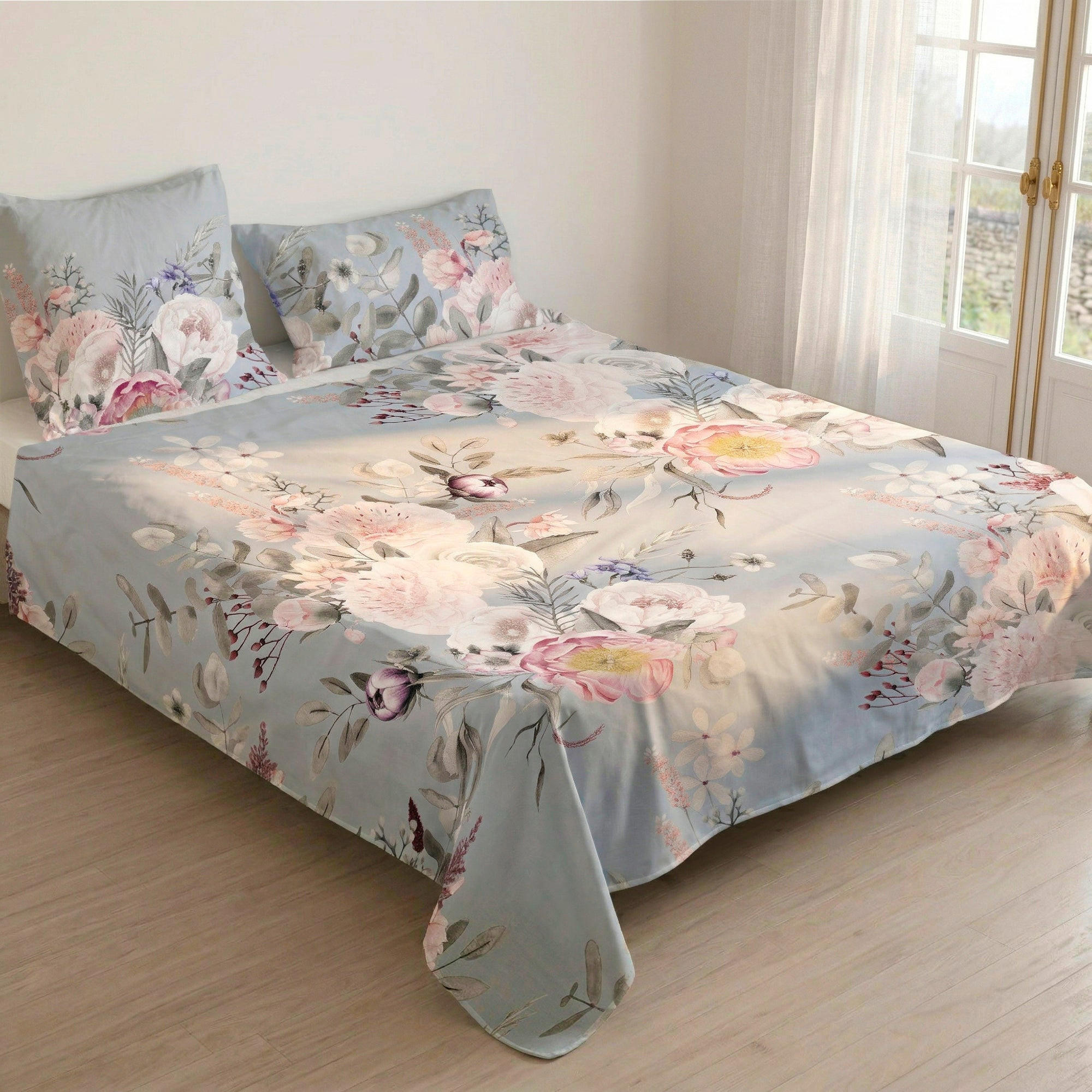 OBERLAKEN Soft bouquet 240x270 cm (Übergrösse) - Multicolor, Textil (240/270cm) - Happy Friday