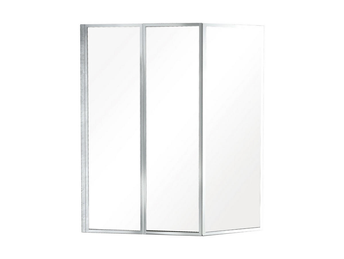 BADEWANNE Eckwanne INTEGRA 150/75 Rechts mit Styro und Glasabtrennung 3-teilig Ablauf Füße - Weiß, Kunststoff (75/55.5/150cm) - bad land