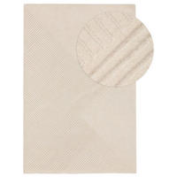 TEPPICH Wollteppich Yanis Beige - Beige, Textil (120/1cm) - KUNSTLOFT