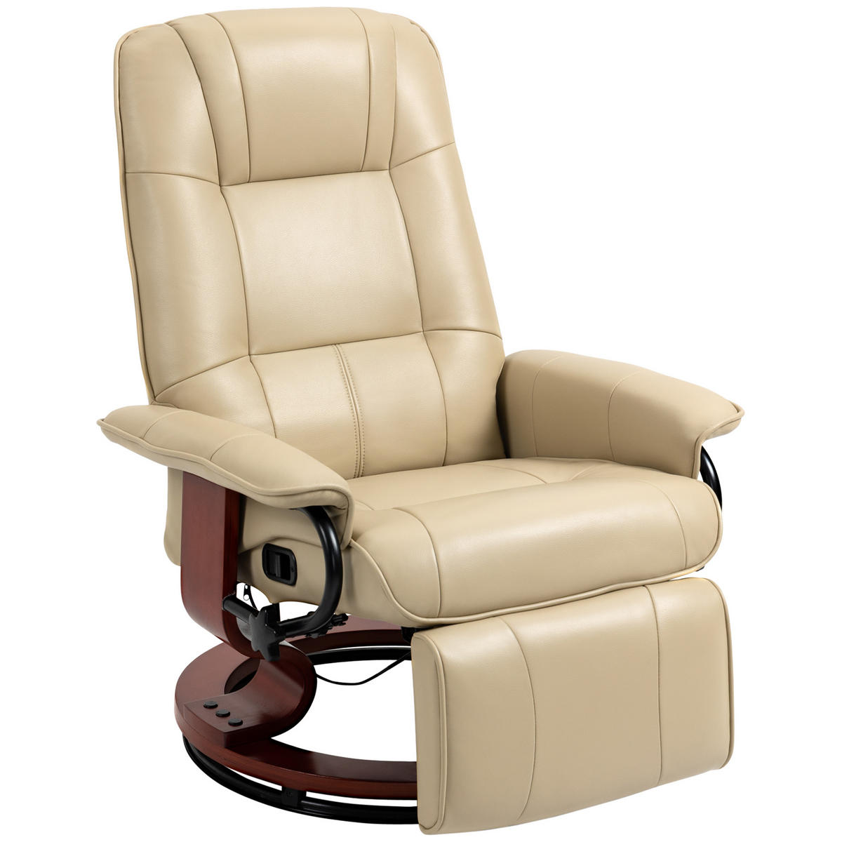 RELAXSESSEL DE-06362 360° drehbar, 145° neigbar Creme - Creme, Metall (87/100/78cm) - ComfortXL