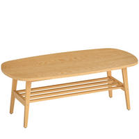 COUCHTISCH Mehrschichtplatte Kautschukbaumholz Naturholz - Naturfarben, Holz/Holzwerkstoff (120/60/42cm) - HOMCOM