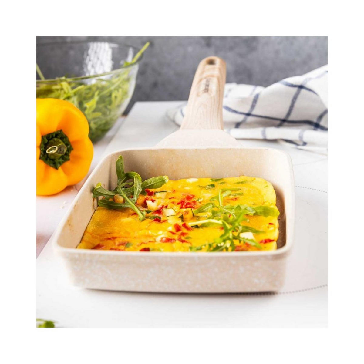 PFANNKUCHENPFANNE Creme 36/15/4 cm 56772 - Creme, Metall (20cm) - Klausberg 