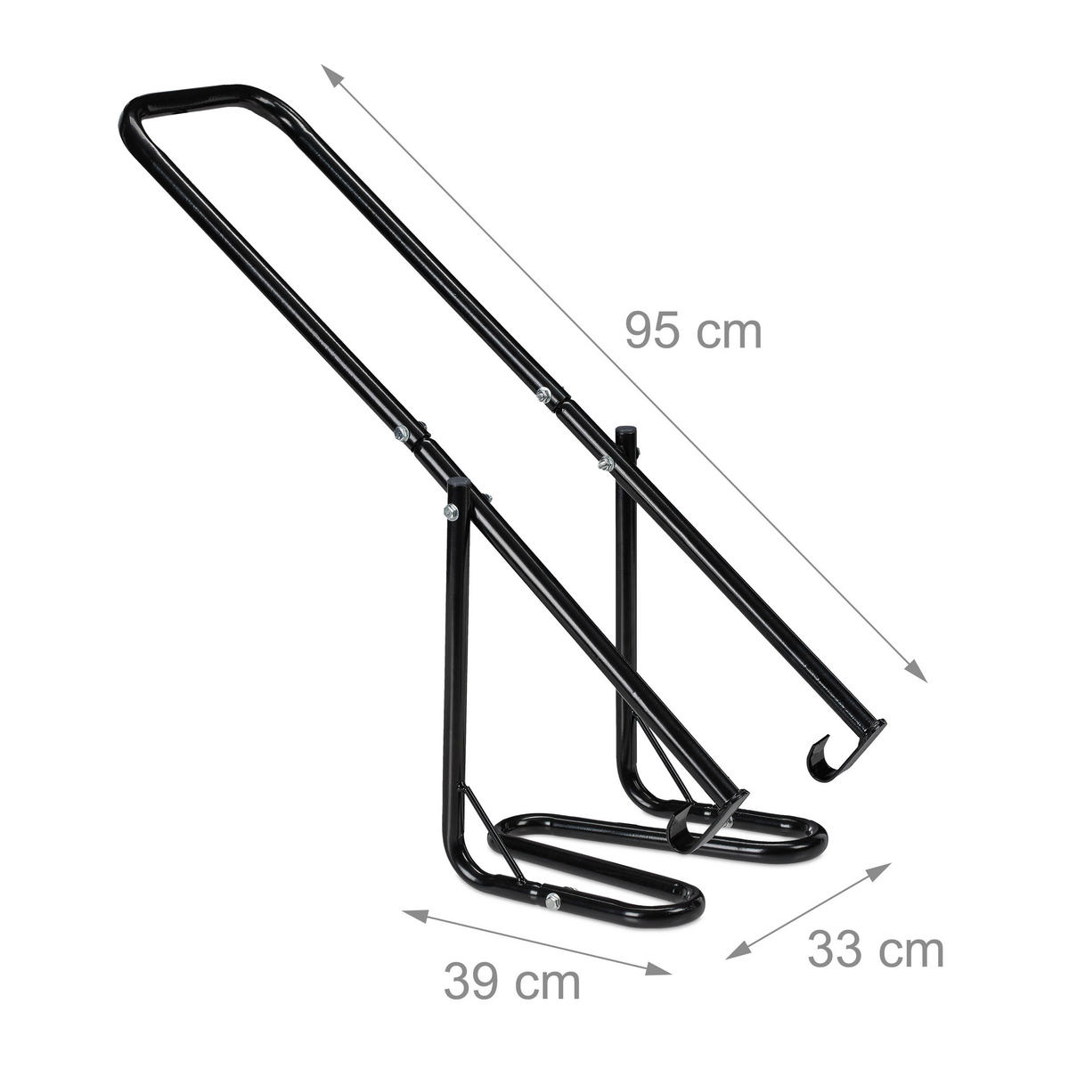 MÜLLPRESSE - Schwarz, Metall (33/95/39cm) - Relaxdays