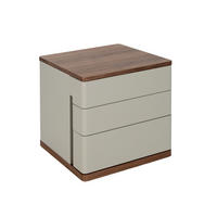 NACHTSCHRANK Rechteckig Grau Walnuss 46/46/45 cm - Walnussfarben/Grau, Holz (46/45/46cm) - ANGEL CERDA