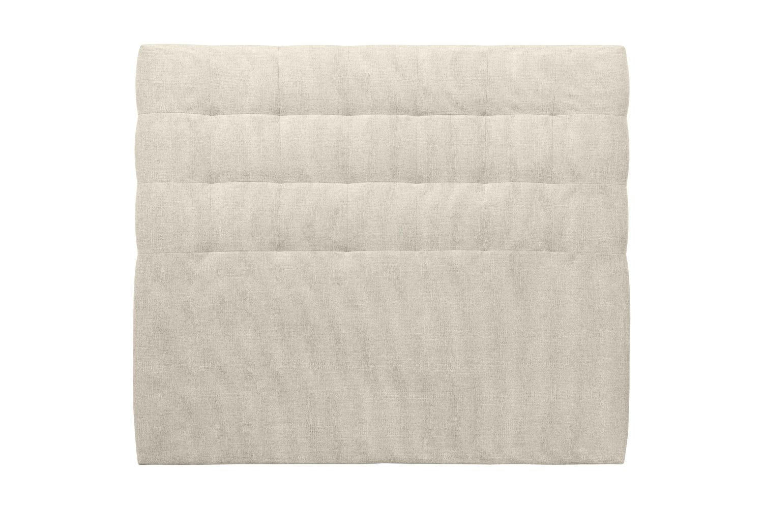 KOPFTEIL gepolstert - Gesteppt – hellbeiger Stoff - 200 cm - Beige, Holz (200/120/10cm) - Sommeil de Plomb