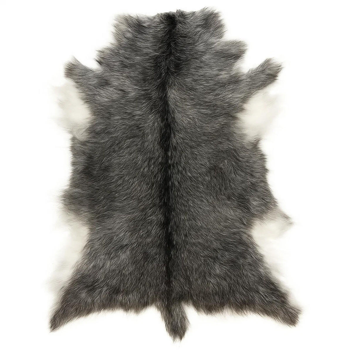 FELL Zickelfell Naturgrau ca. 30/40 cm, 50 Stück - Naturfarben/Grau, Fell (30/40cm) - Provellus