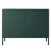 SIDEBOARD Bemmi Dunkelgrün mit Metallbeinen 100 cm - Dunkelgrün/Schwarz, Holzwerkstoff/Metall (100/77/35cm) - Selsey
