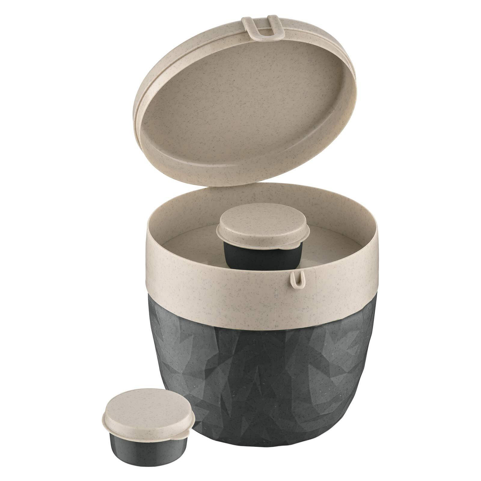 BENTOBOX nature ash grey - Dunkelgrau, Kunststoff (14.2/13/13.5cm) - Koziol