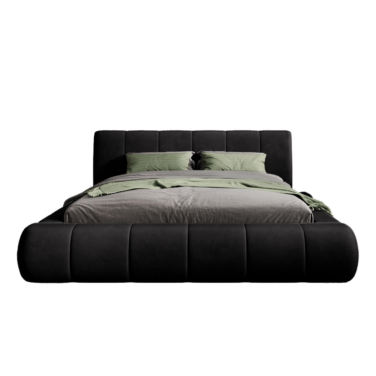 POLSTERBETT AVILLA 140x200 cm, Graphit - Graphitfarben, Textil (200/140cm) - Fedve