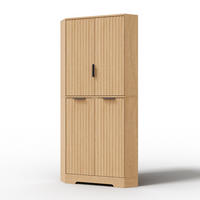 HIGHBOARD DE-38719 60/60/172 cm 4 Türen und verstellbare Böden Natur - Naturfarben, Holzwerkstoff (60/172/60cm) - ComfortXL