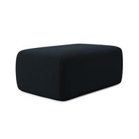 POUF Samt Stoff Blau - Blau/Schwarz, Kunststoff/Textil (102/40/62cm) - Makamii