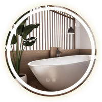 SPIEGEL Rea Led 90cm Bas - Grau, Glas (88.5/88.5/2cm) - REA