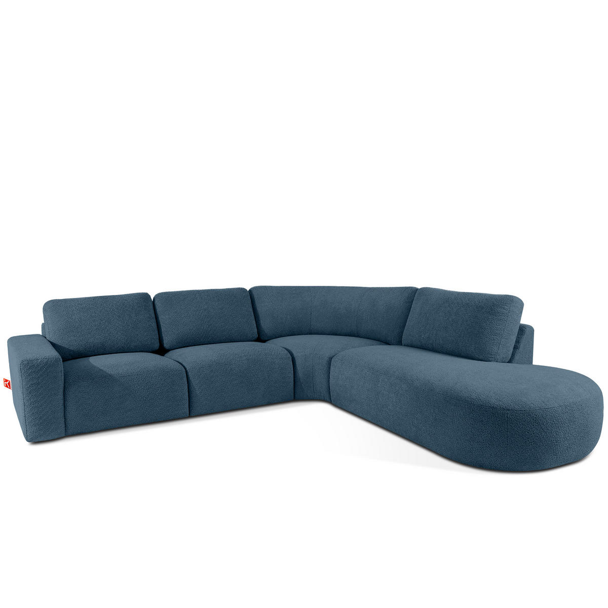 ECKSOFA RECHTS ZUCCO, Dunkelblau - Dunkelblau, Holz/Holzwerkstoff (304/293cm) - KONSIMO®
