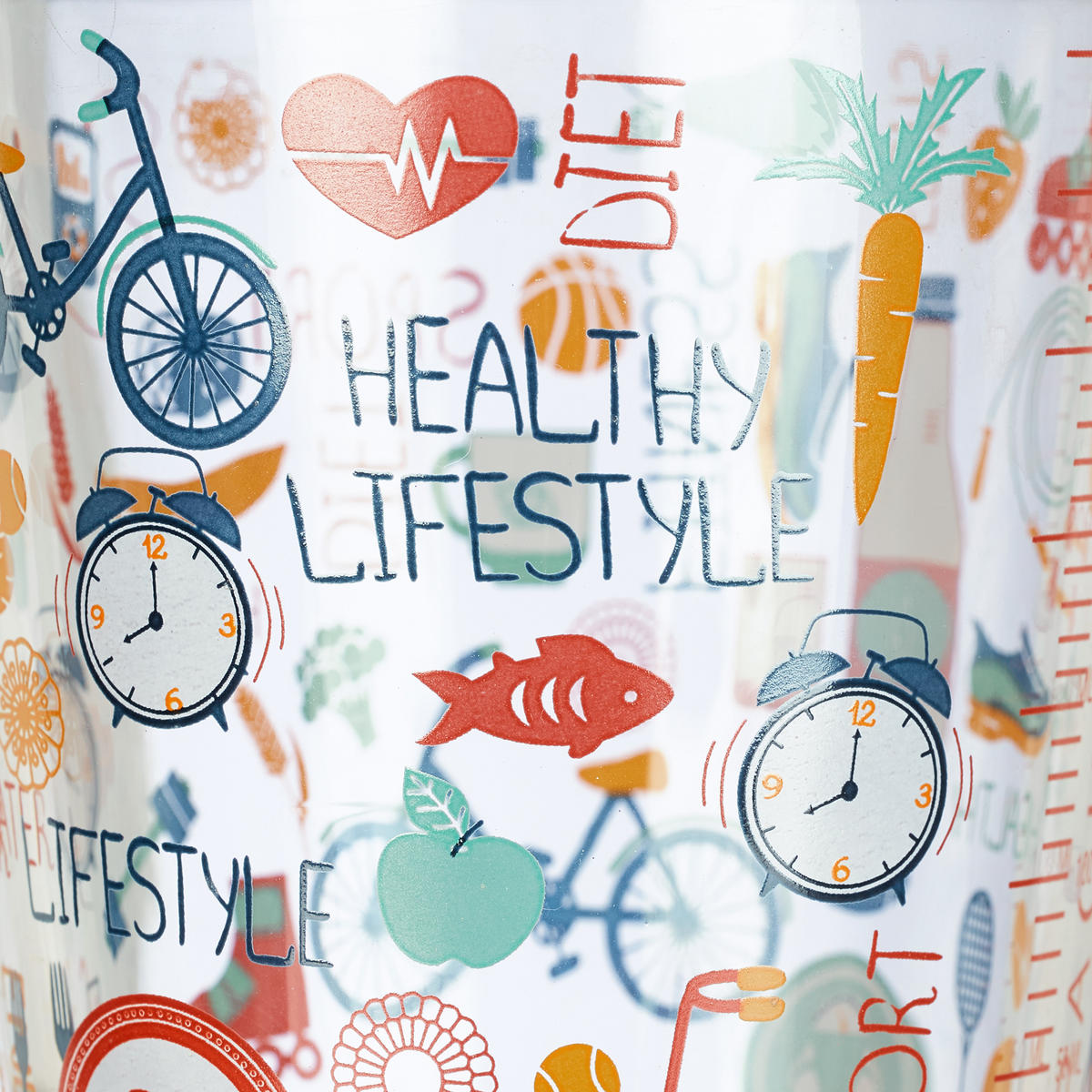 4XGLASBECHER - Multicolor, Glas/Kunststoff (0.35L) - Relaxdays