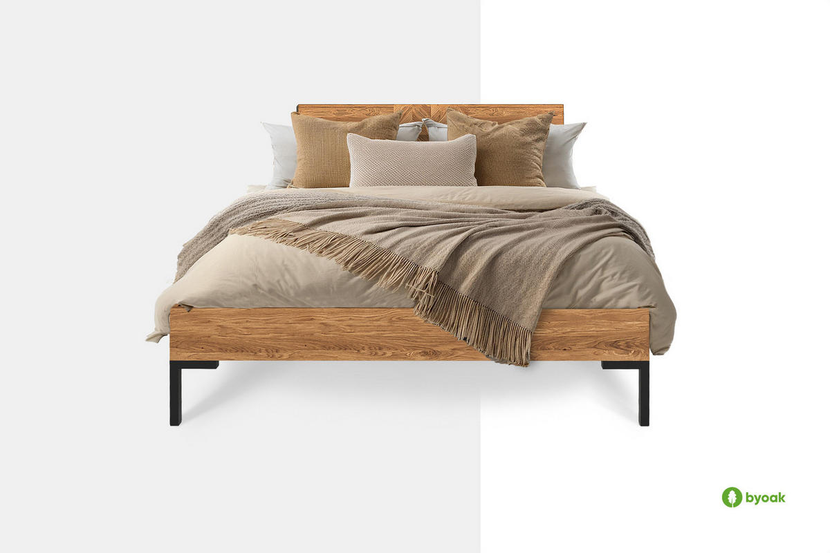 BETT LEON 2 180x210 Kernbuche - Kernbuche, Holz (180/210cm) - byoak
