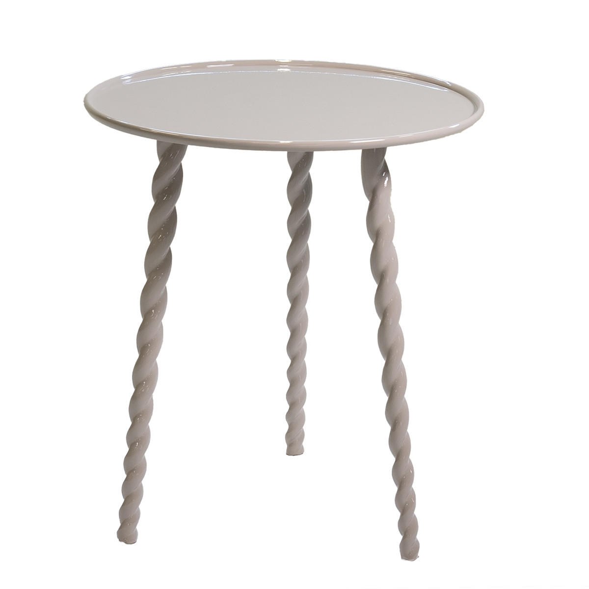 BEISTELLTISCH rund aus Aluminium 46cm, beige - Beige, Metall (46/46/50cm) - Giga Meubel