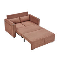 SCHLAFSOFA DE-35037 3-in-1 mit USB und Slide-Funktion Orange - Orange, Holz (134/73/195cm) - ComfortXL