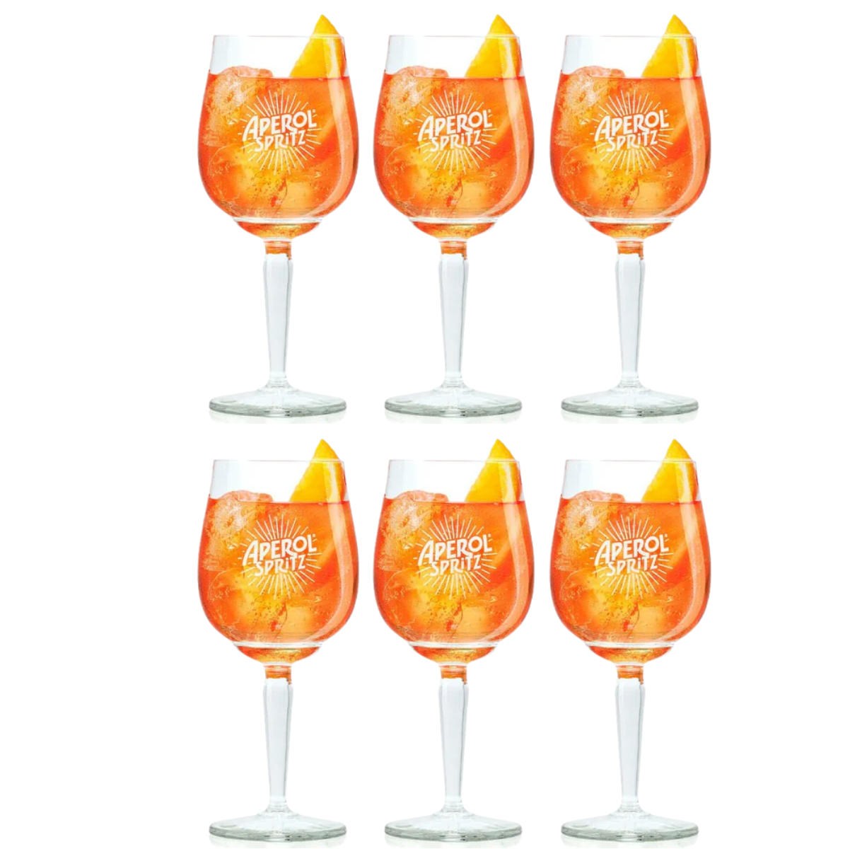 SPRITZGLAS Spritz Gläser - 450 ml - Offizielles Glas - 6 Stück - Transparent, Glas (0.45L)