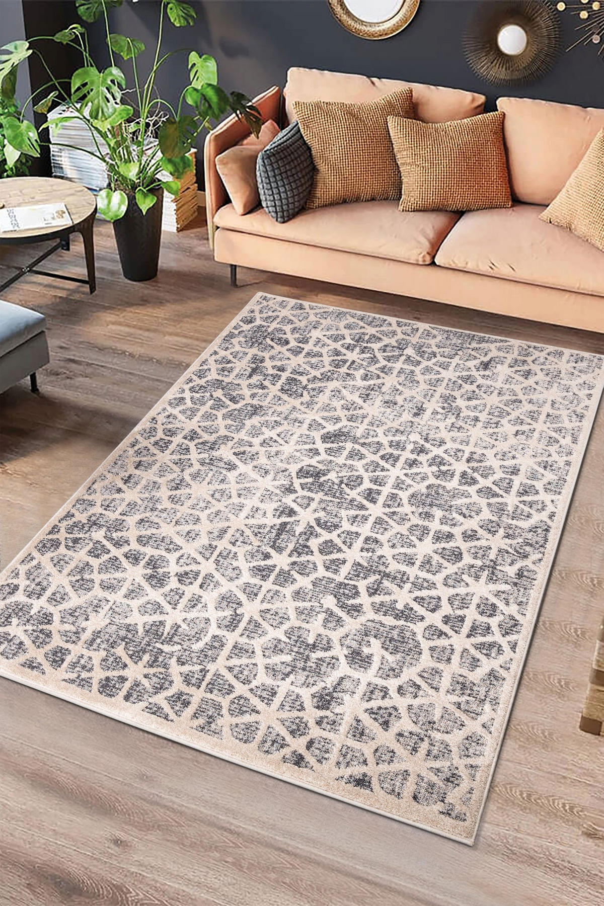 WEBTEPPICH Beige Paula 80/150 cm - Beige, Naturmaterialien/Textil (80/150cm) - Atticgo