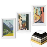 WANDBILDER 3er-Set - 20x30 cm Weißer Rahmen - Berglandschaften und Italien - Weiß, Kunststoff (20/30cm) - ArtPrintCave