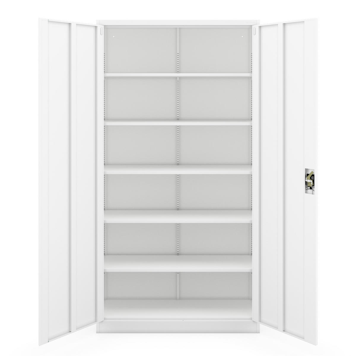 AKTENSCHRANK Jan II 220 - Weiß, Metall (115/220/40cm) - Jan Nowak