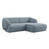 ECKSOFA rechts Strukturstoff Stoff Blau - Blau/Blaugrau, Kunststoff/Textil (230/98cm) - Makamii