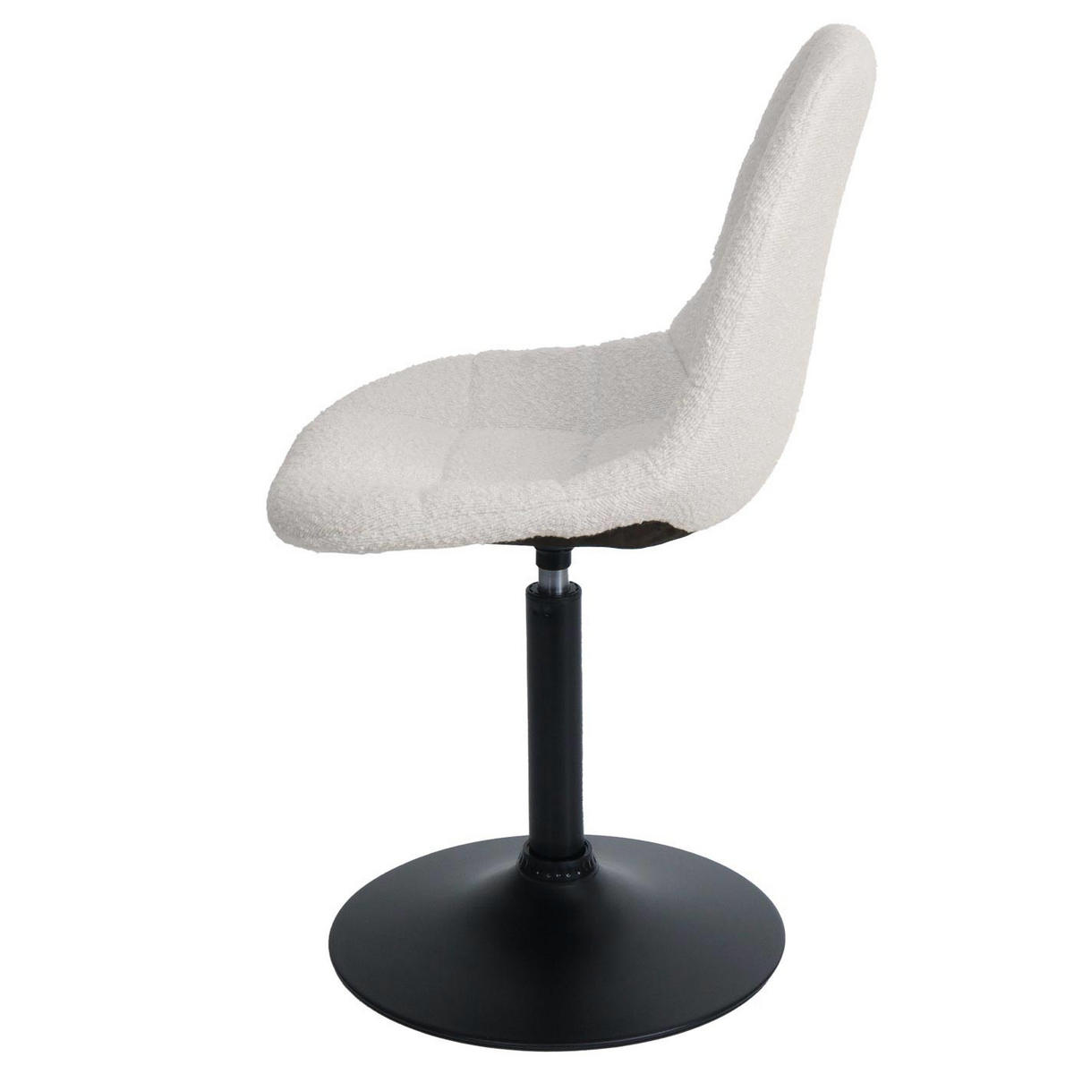 ESSZIMMERSTUHL 6er-Set 83x47x43cm Sitzhöhe 47cm Stahl Stoff/Textil Bouclé Creme - Beige, Textil (47/83/43cm) - CHEFGASTRO