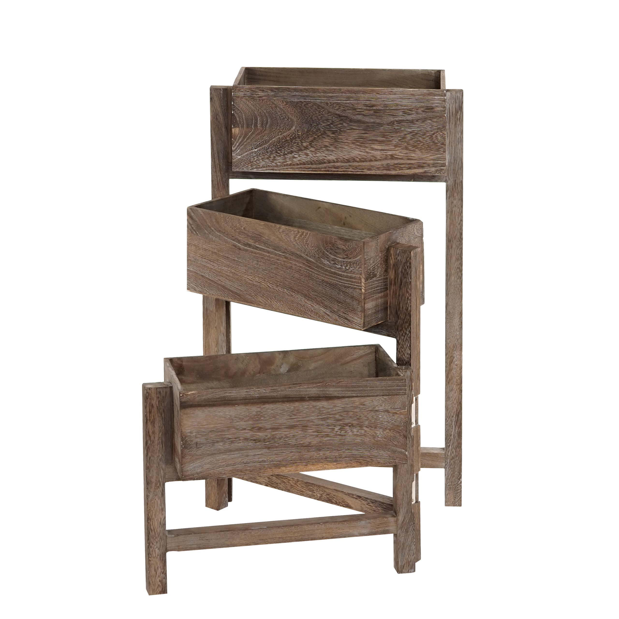 PFLANZREGAL STANDREGAL Braun - Braun, Holz (108/65/15cm) - MCW