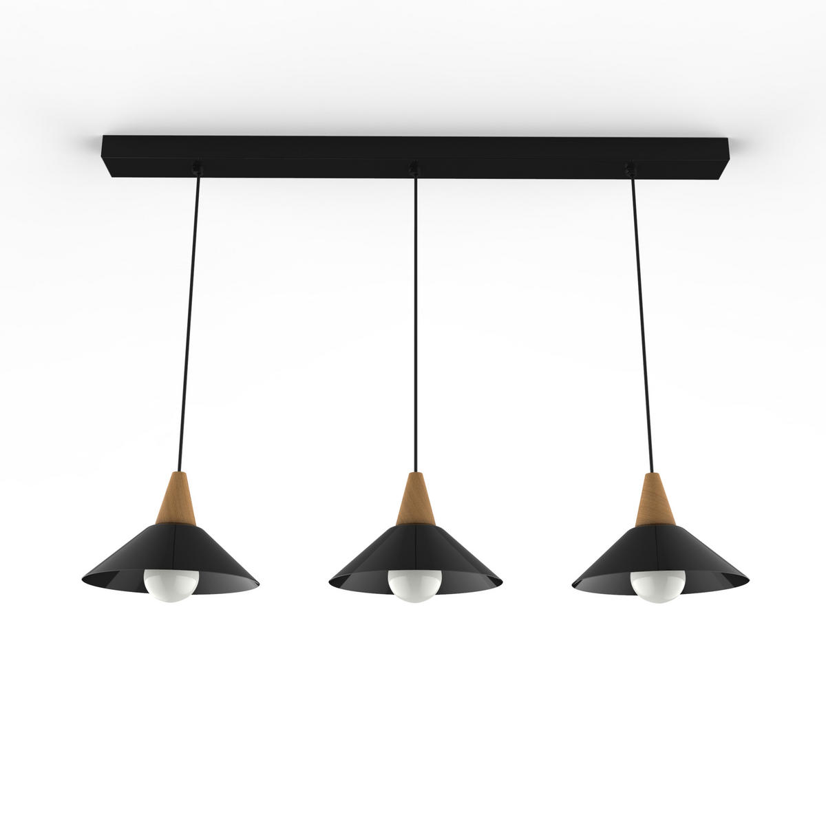 HÄNGELEUCHTE - Schwarz Hochglanz, Metall (25/100/16cm) - Lumicom