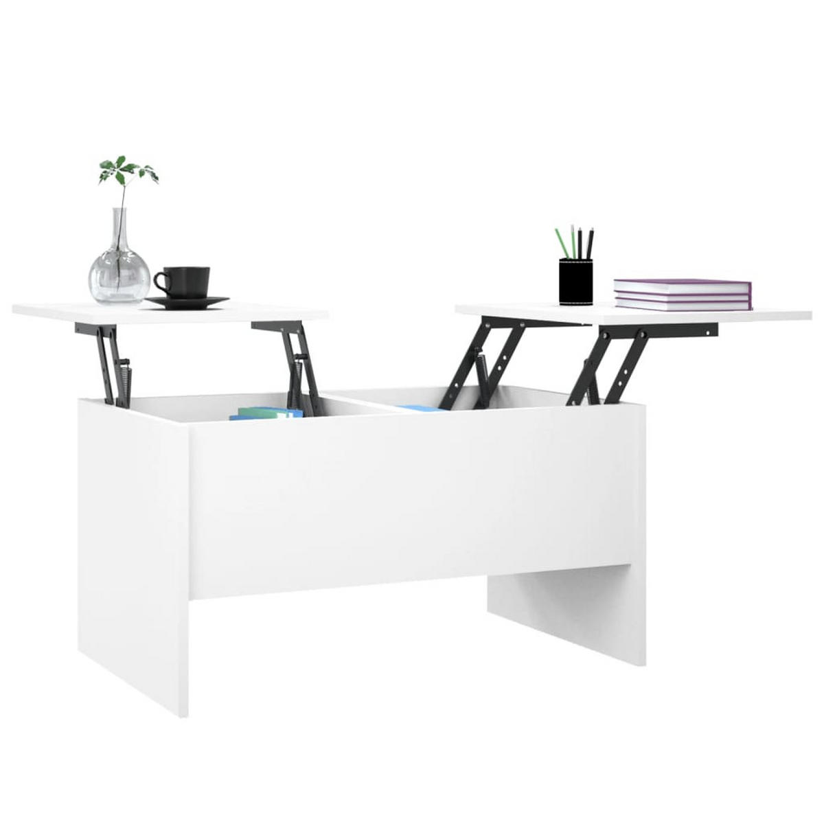 COUCHTISCH Weiß 80x50x42,5 cm Holzwerkstoff - Weiß, Holzwerkstoff (80/50/42.5cm) - furnicato