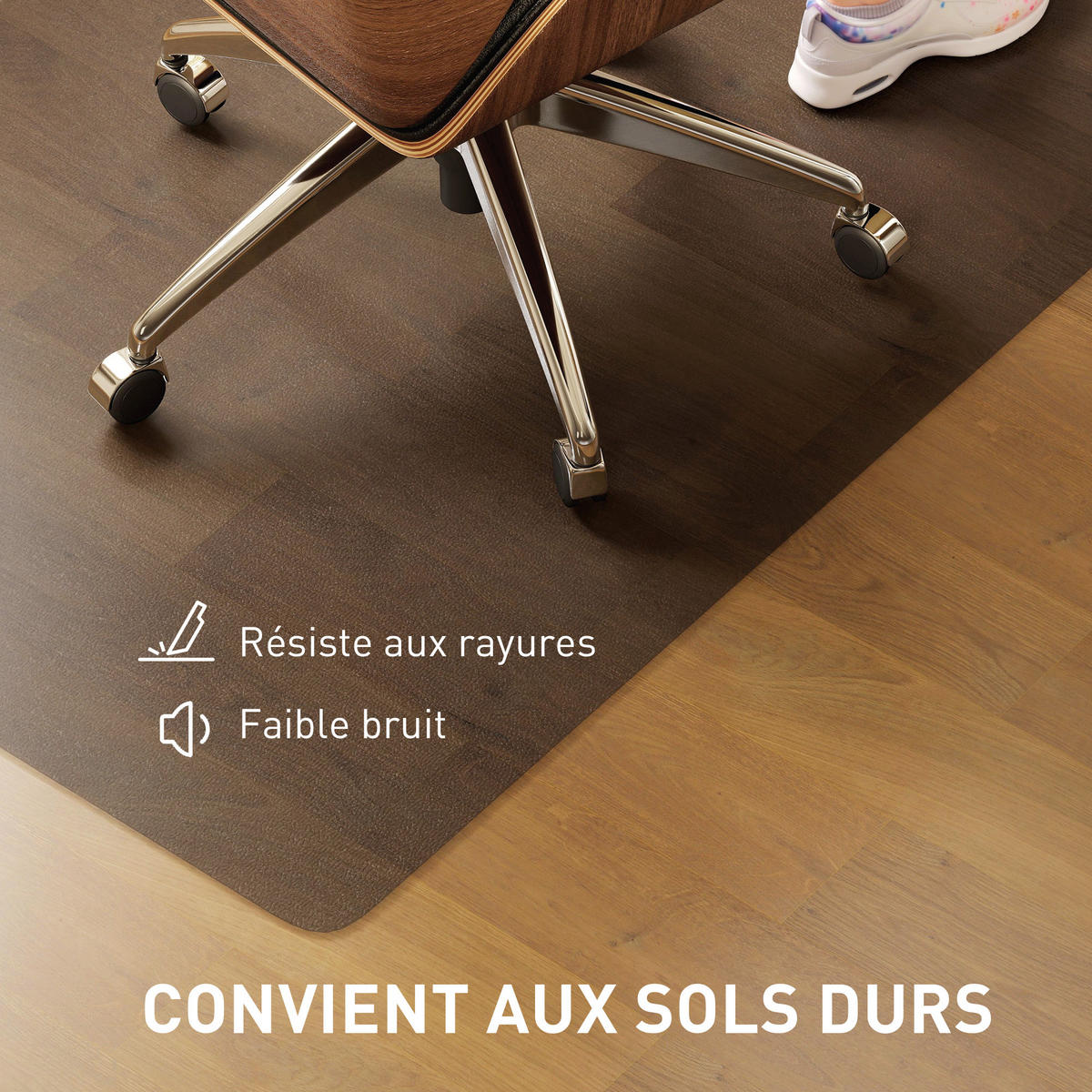 BODENSCHUTZMATTE DE-11768 120x90 cm Schwarz - Schwarz, Kunststoff (90/120cm) - ComfortXL