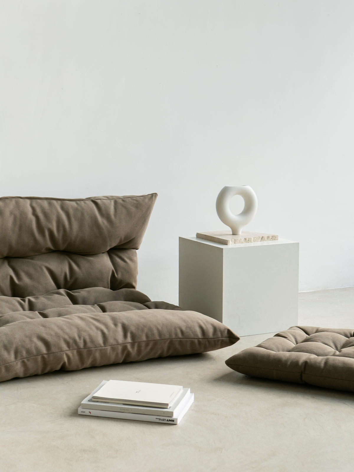 BODENKISSEN aus Baumwolle, braun, 120/100 cm CIELO - Braun, Textil (120/100/8cm) - RNT By Really Nice Things