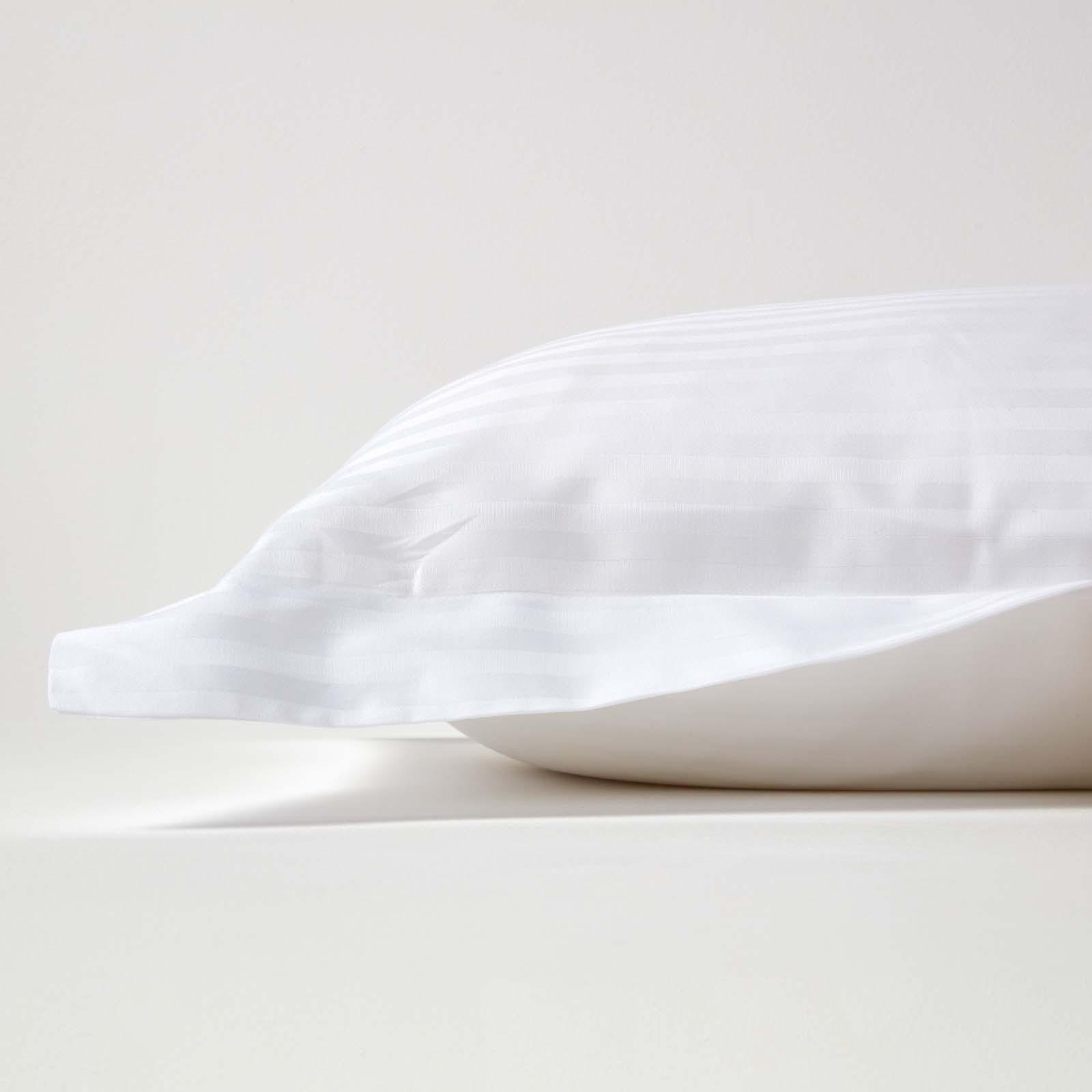 KISSENBEZUG Damast mit Stehsaum, Fadendichte 330 - Weiß, Textil (50/90cm) - Homescapes