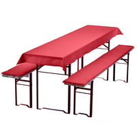 BIERBANKAUFLAGEN Set 240x70 cm Rot - Rot, Textil (70/240cm) - NYVI