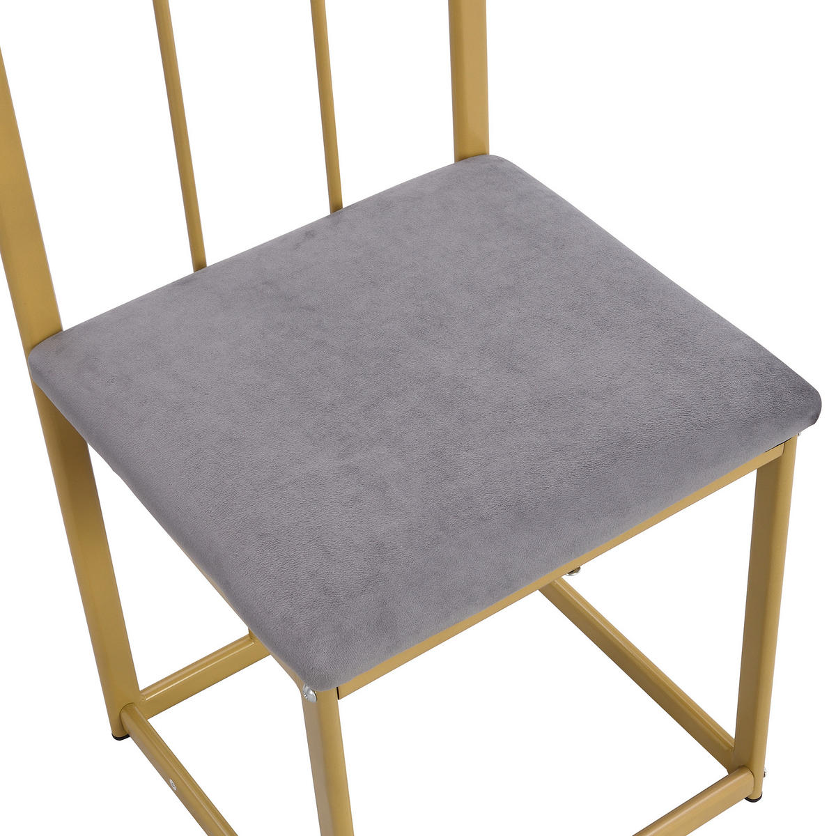 ESSGRUPPE DE-39003 6 Stühle mit Tisch Gold - Goldfarben, Holzwerkstoff (140/76/80cm) - ComfortXL