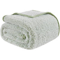 KUSCHELDECKE Sherpa 127 x 152 cm Salbei - Hellgrün, Textil (130/152.4cm)