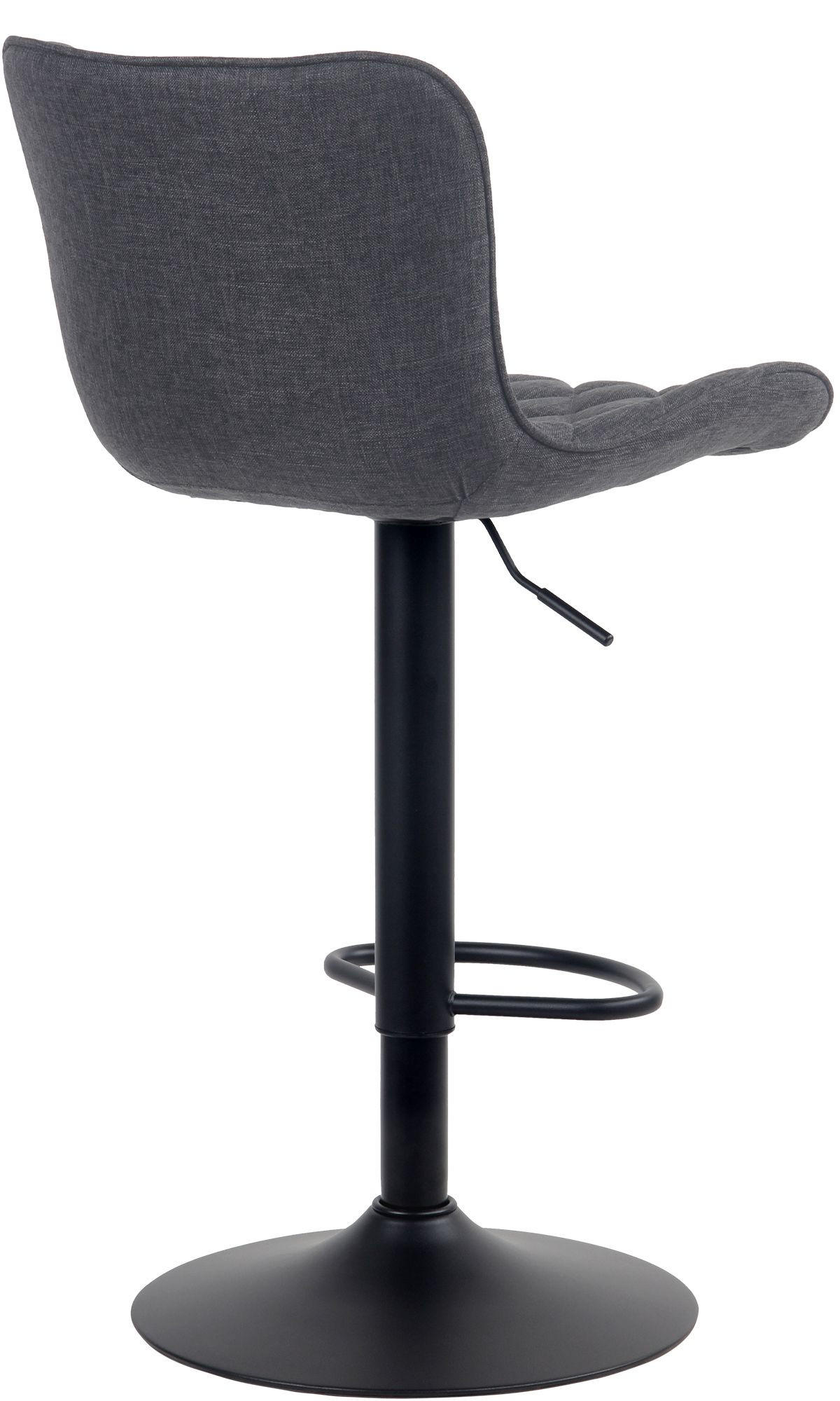 BARHOCKER 2er Set Stoff schwarz - Schwarz, Textil/Metall (48/83/54cm) - CLP