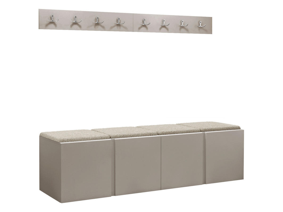 GARDEROBEN-SET Orion VII - Kaschmir/Creme, Holzwerkstoff/Kunststoff (168/42/46cm) - MIRJAN24