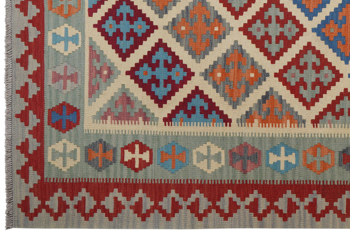 HANDWEBTEPPICH Kelim Gashgai Beige 252/176 cm Schurwolle - Beige, Textil (176/252cm) - Looma