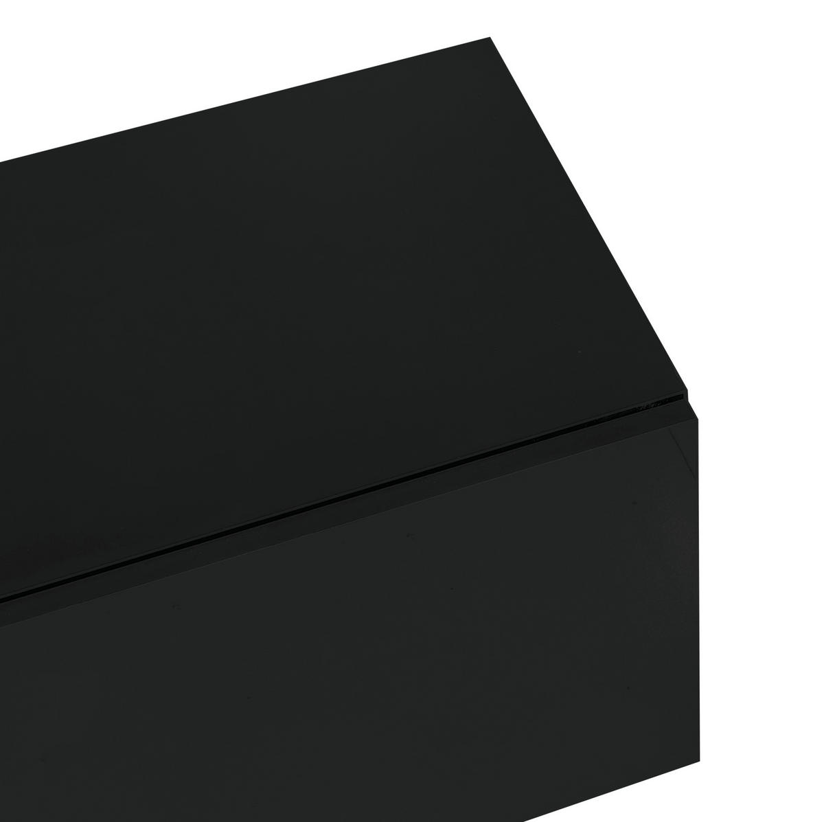TV-ELEMENT- und Couchtisch-Set in Schwarz Hochglanz mit Goldakzenten und Stauraum - Schwarz, Holzwerkstoff (170/46/35cm) - Flora Grace